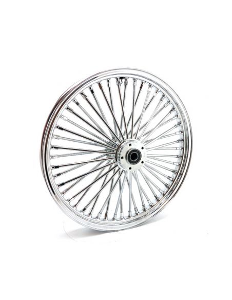 Ruota anteriore cromata Big Spoke 48 raggi 21”x 2,15” singola flangia e MOZZO STRETTO