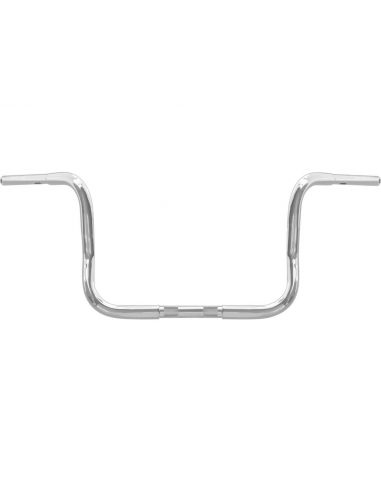 Hanger ape handlebar 1-1/4" high 14" FLHT Chromed Bagger, for Traditional and Electronic Accelerator, pre-drilled