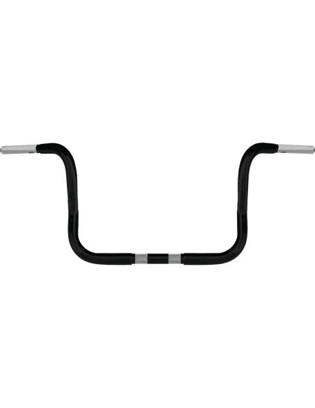 Hanger ape handlebar 1-1/4" high 10" FLHT Black Bagger, for Traditional and Electronic Accelerator, pre-drilled