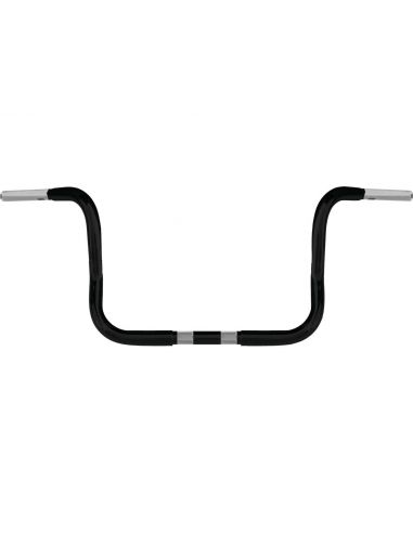 Hanger ape handlebar 1-1/4" high 10" FLHT Black Bagger, for Traditional and Electronic Accelerator, pre-drilled