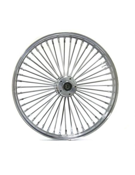 Chromed front wheel Big spoke 48 spokes 21"x 3.5" double flange homologated TUV