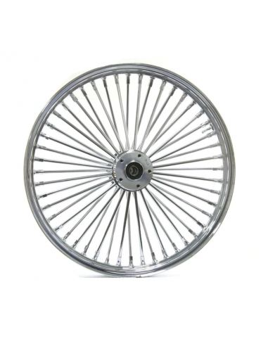 Ruota anteriore cromata Big Spoke 48 raggi 21”x 3,5” doppia flangia omologata TUV