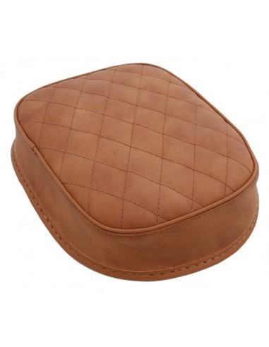 Universal brown leather saddle diamond stitching - suction cups