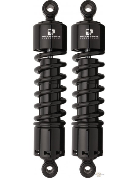 Shock absorbers 11,5" black Prog. susp. 412 for Sportster 4-17