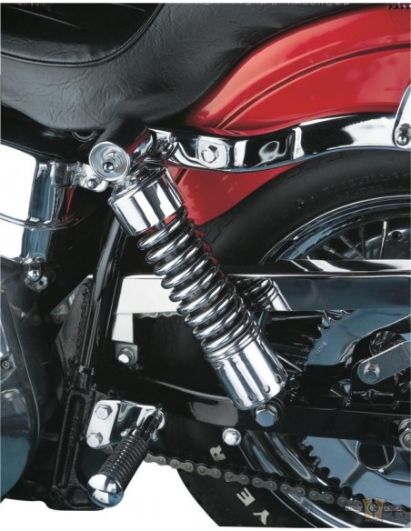 Shock absorbers 14,5" chrome - Custom Chrome - spring in sight