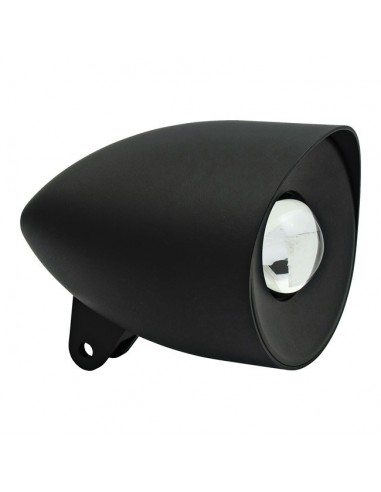 Faro anteriore 4 1/2'' Smoothie Fish Eye nero con visiera Round