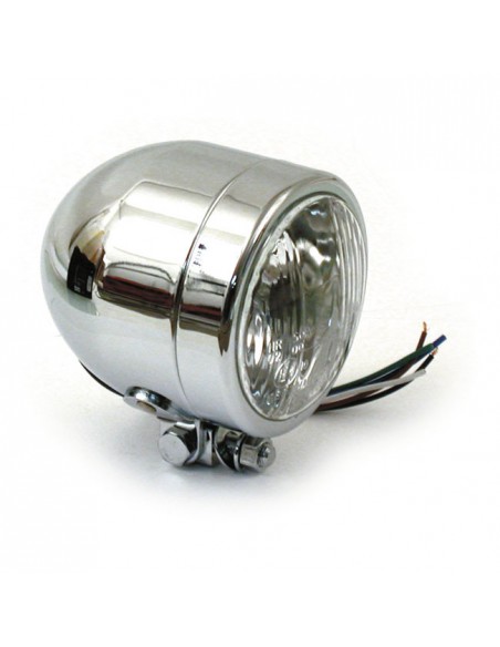 Homologated 4" halogen chrome headlight