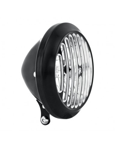 Faro anteriore 5 3/4''Grill omologato nero e cromato