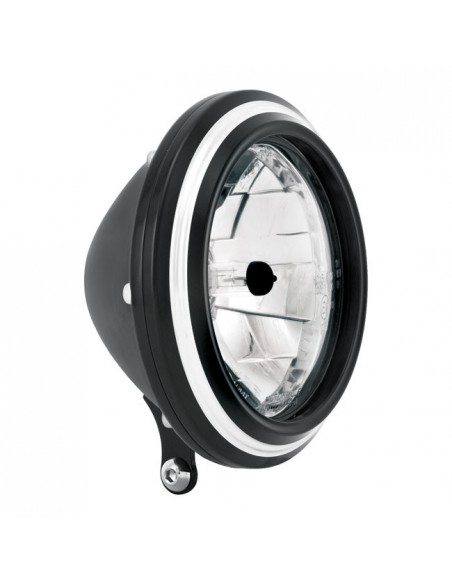 Headlight 5 3/4''Merc homologated black and chrome