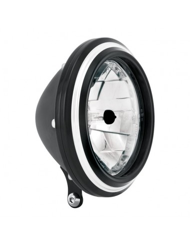 Faro anteriore 5 3/4''Merc omologato nero e cromato