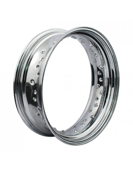 Rim 16x5.00 - 40 holes RUBBER CENTRAL VALVE chrome