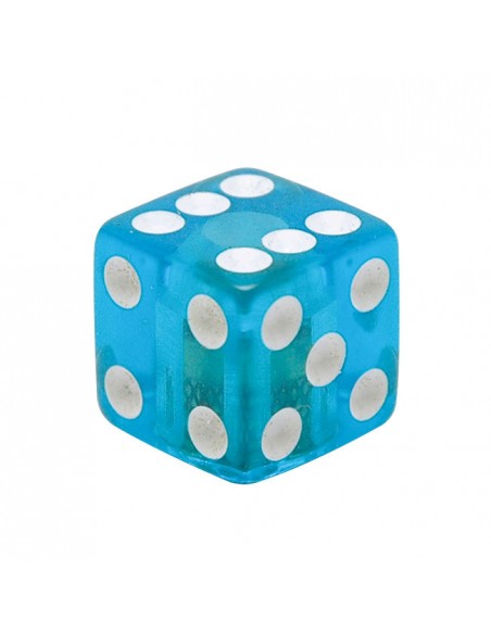 Blue glittery Dice valve caps