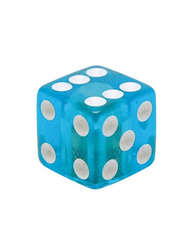 Blue glittery Dice valve caps