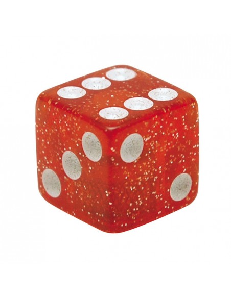 Red glittery Dice valve caps