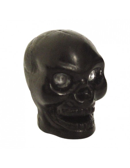 Skull valve caps black