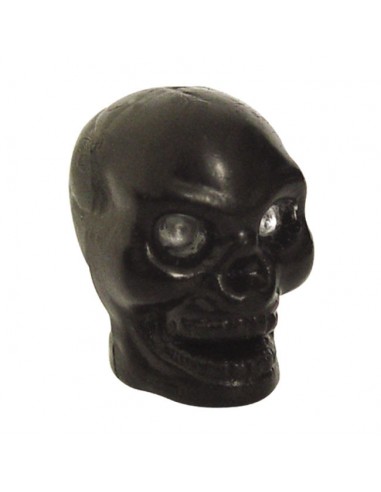 Skull valve caps black