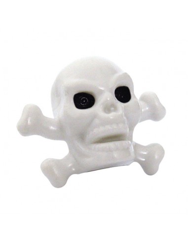 White Skull Head valve caps