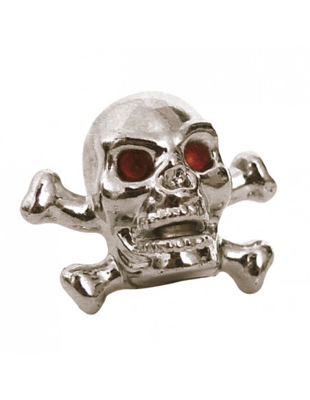 Chrome Skull Head valve caps