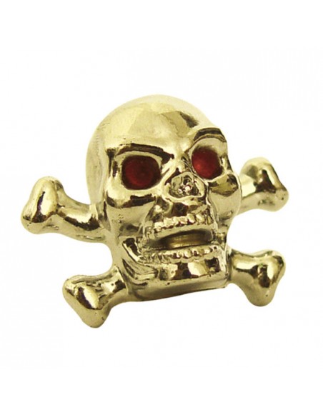 Golden Skull Head valve caps