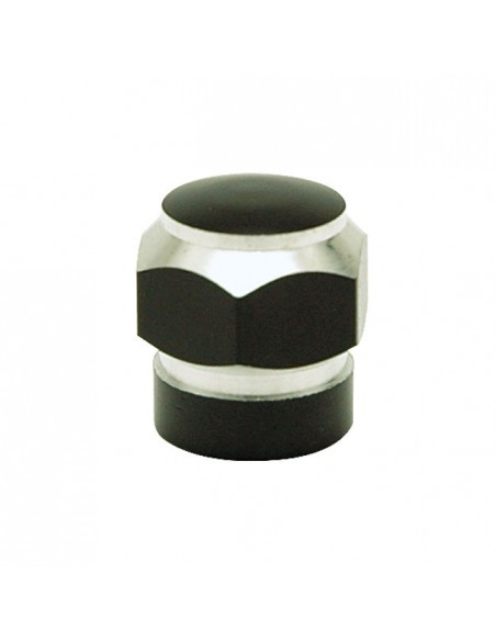 Hex valve caps twotone black