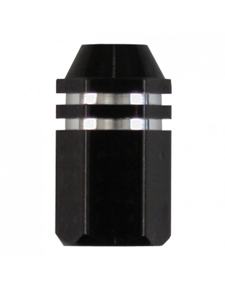 Hex Straight valve caps black