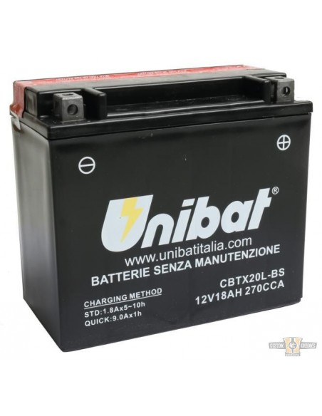 UNIBAT battery CBTX20L-BS BUELL