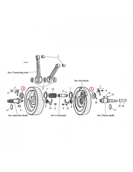 Big Twin Connecting Rod Pin Nuts - sold in pairs