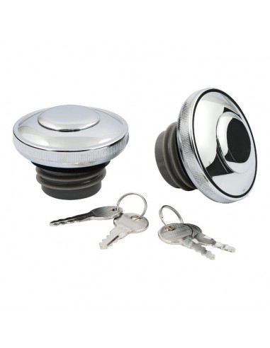 Gasoline caps with chrome lock