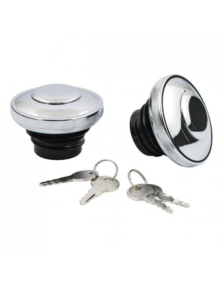 Gasoline caps with chrome lock