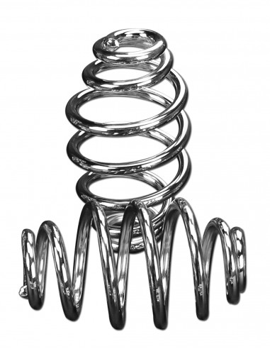 Chrome saddle spring 3" cylindrical