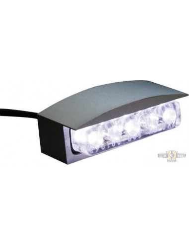 Luce targa LED nera omologata