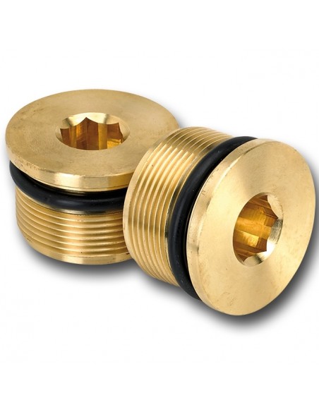 Low fork caps 39 mm Brass