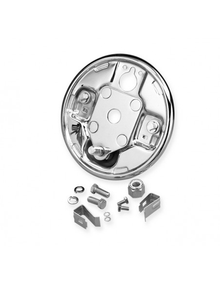 Chrome support plate for rear brake