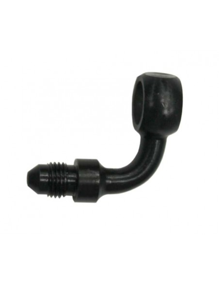 Raccordo nero AN-3 foro 3/8" piegato 90 gradi (diametro 10mm)